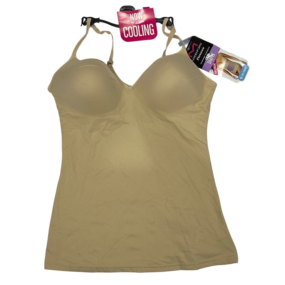 Maidenform Flexees Wirefree Camisole Firm Control Shapewear Beige Size 2XL New